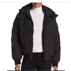 Lucky Brand Black Short Puffer Jacket
